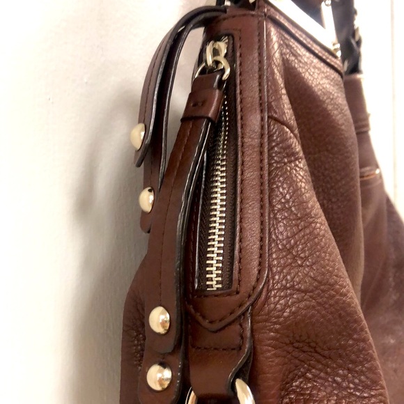 B. Makowsky Monaco Brandy Pebbled Leather Bag - Picture 4 of 12